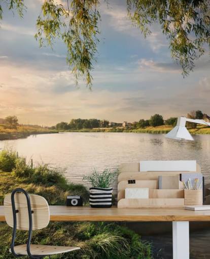 Papel de Parede Rio e Barcos