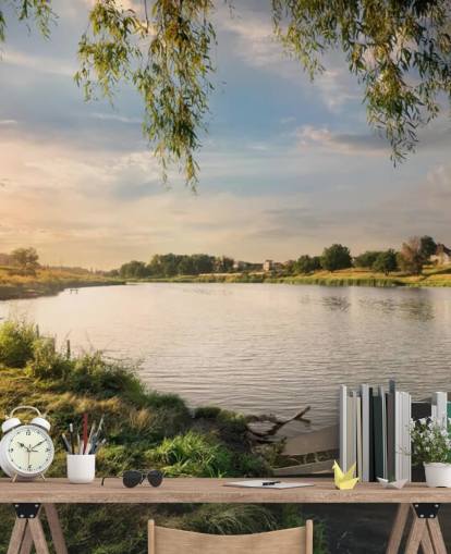 Carta da parati Fiume e Barche