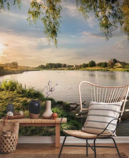 River and Boats Wallpaper