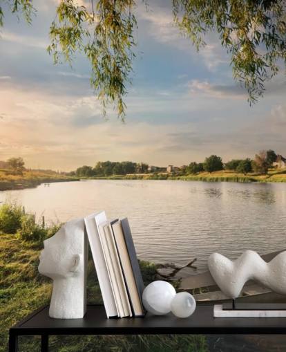 Papel Pintado Río y Barcos Papel Pintado Río y Barcos