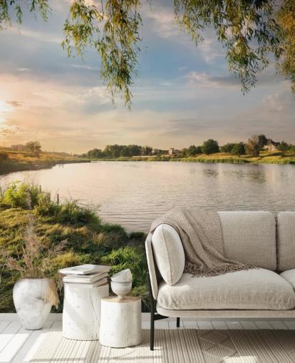 River and Boats Wallpaper