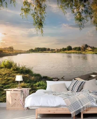 Fluss und Boote Wallpaper