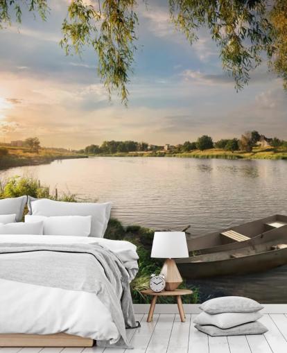 River and Boats Wallpaper