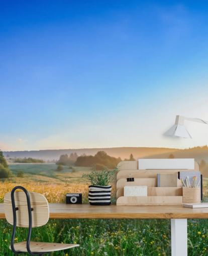 Blomst Meadow i sommer veggmaleri