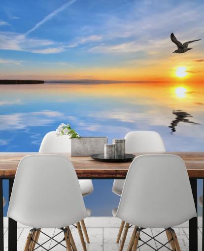 Sunset Lake Hintergrundbild