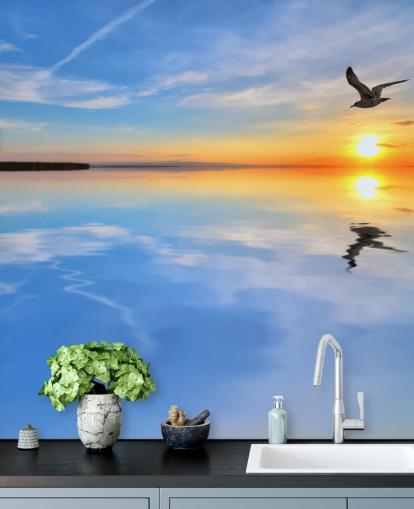Sunset Lake Hintergrundbild