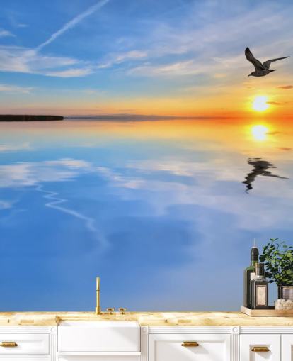 Sunset Lake Hintergrundbild