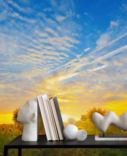 Sunflowers at Sunrise Wall Mural