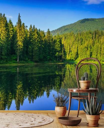 See und Wald Fototapete