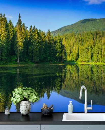 Lake and Forest Wall Mural Lake and Forest Wall Mural