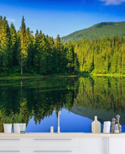 See und Wald Fototapete