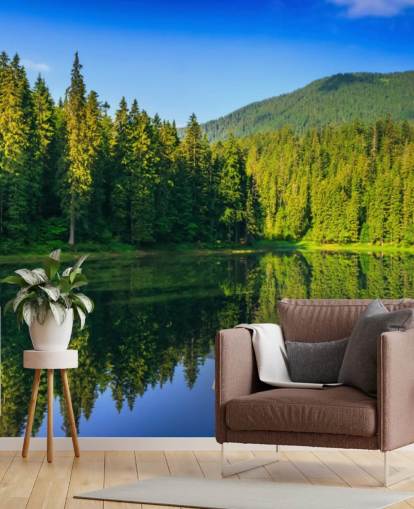Mural de pared Lago y bosque