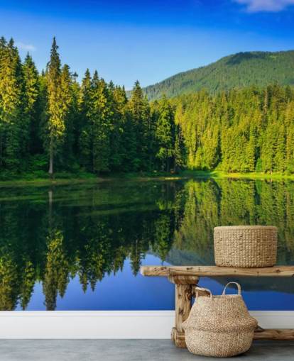 Lake and Forest Wall Mural Lake and Forest Wall Mural