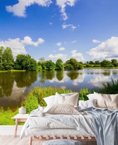 Countryside Lake Wallpaper