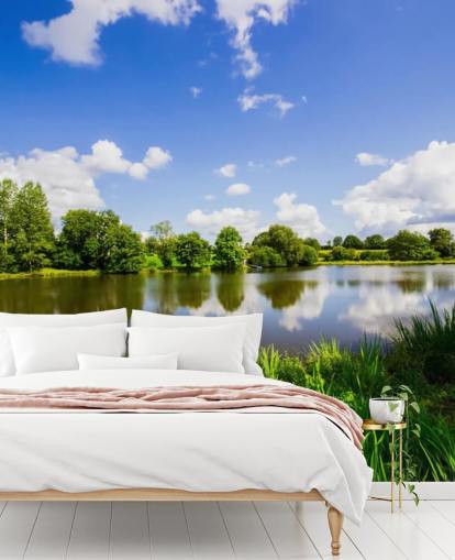 Countryside Lake Wallpaper
