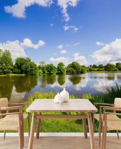 Countryside Lake Wallpaper