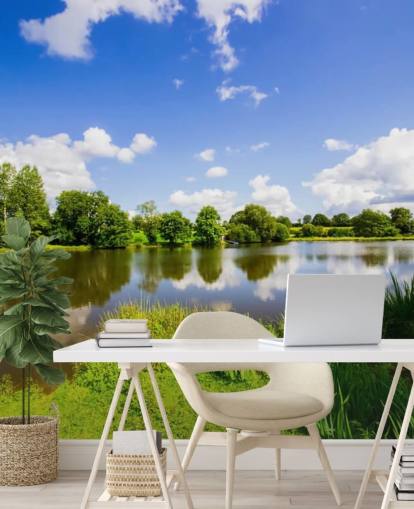 Countryside Lake Wallpaper