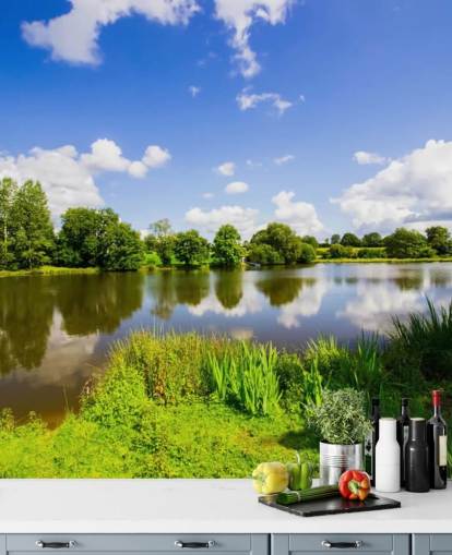Countryside Lake Wallpaper