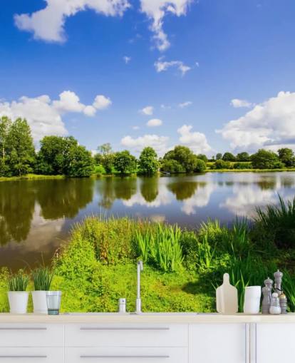 Papier Peint Lac Campagne Papier Peint Lac Campagne