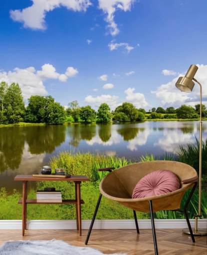 Papier Peint Lac Campagne