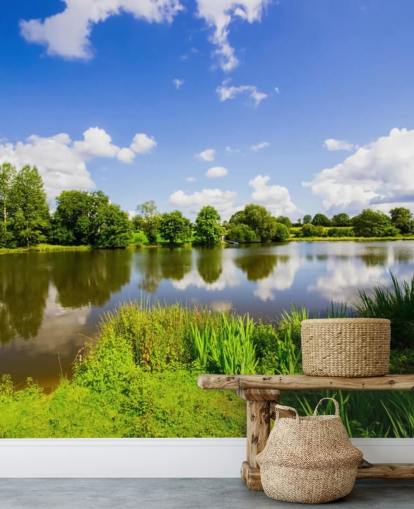 Papier Peint Lac Campagne Papier Peint Lac Campagne