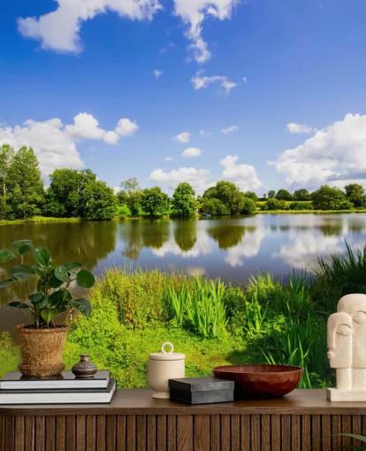 Countryside Lake Wallpaper
