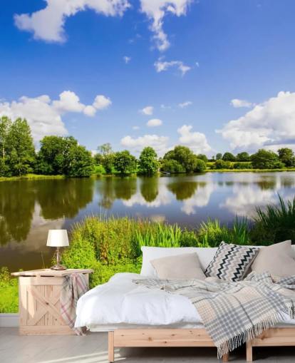 Countryside Lake Wallpaper