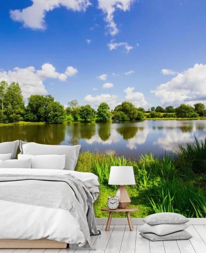 Countryside Lake Wallpaper