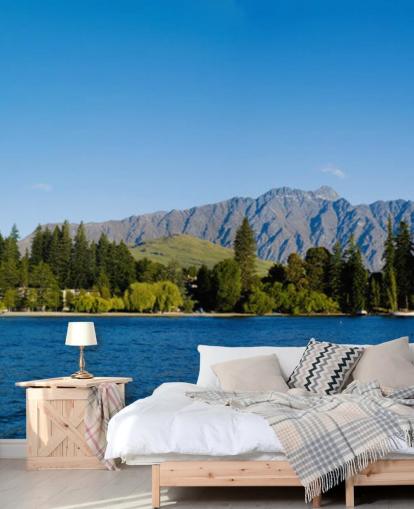 Veneen ja järven seinämaalaus