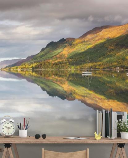 Lake with Boats Wallpaper Lake with Boats Wallpaper