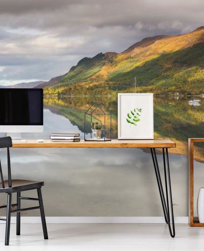 Lake with Boats Wallpaper Lake with Boats Wallpaper