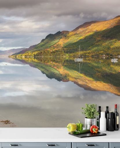 Fondo de pantalla de Lago con barcos