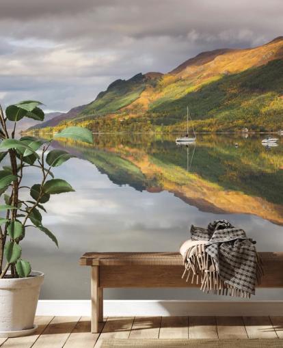 Lake with Boats Wallpaper Lake with Boats Wallpaper