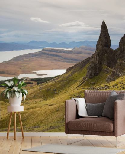 Fond d'écran du vieil homme de Storr, campagne écossaise
