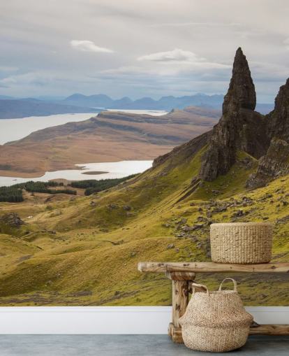 Oude man van Storr Countryside Scotland Behang Oude man van Storr Countryside Scotland Behang