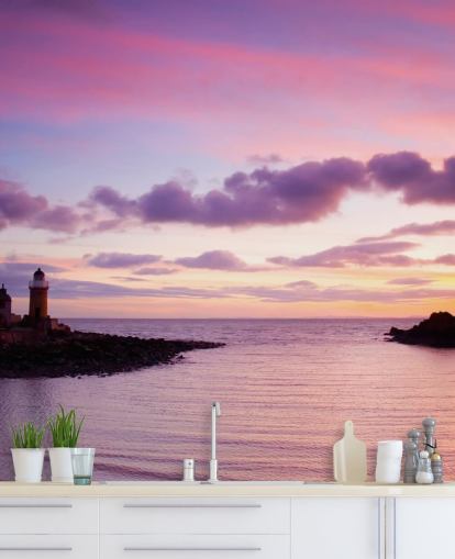 Mural de pared Atardecer rosa en