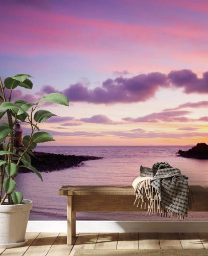 Mural de pared Atardecer rosa en