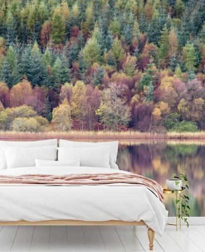 Herbst-Wald-See Tapete