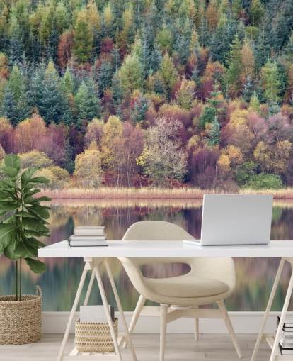 Papel de Parede Outono Forest Lake