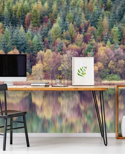 Herbst-Wald-See Tapete