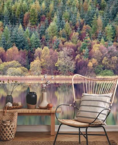 Fondo de pantalla de otoño Forest Lake