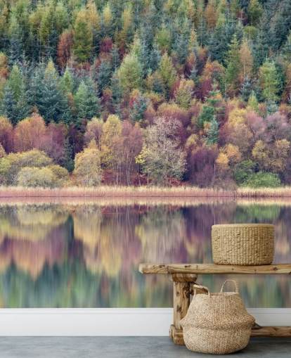 Herbst-Wald-See Tapete