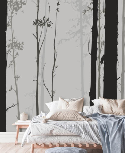 Klein hert in bos behang Klein hert in bos behang