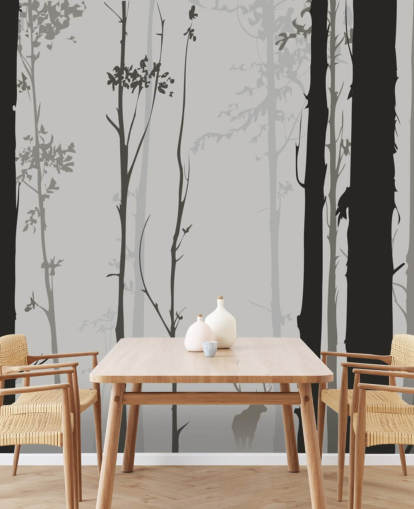 Small Stag in Forest Wallpaper