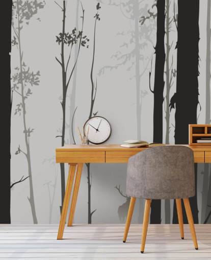 Small Stag in Forest Wallpaper Small Stag in Forest Wallpaper