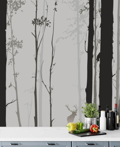 Kleiner Hirsch im Wald Wallpaper