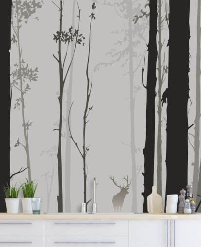 Papel pintado Ciervo pequeño en el bosque