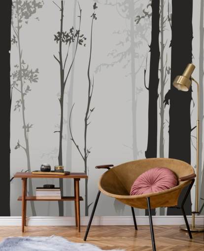 Small Stag in Forest Wallpaper Small Stag in Forest Wallpaper