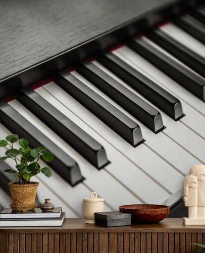 black and white piano keys wallpaper mural called Piano Keys for schools, venues and rehearsal spaces