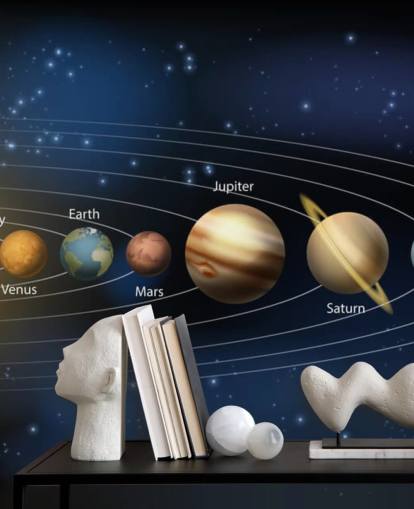 dark solar system wallpaper mural called Sun and Planets of the Solar System at Wallsauce for schools dark solar system wallpaper mural called Sun and Planets of the Solar System at Wallsauce for schools